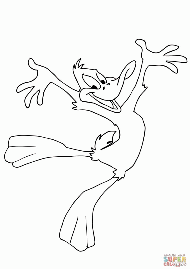 Plansa de colorat cu Daffy Duck 14 6